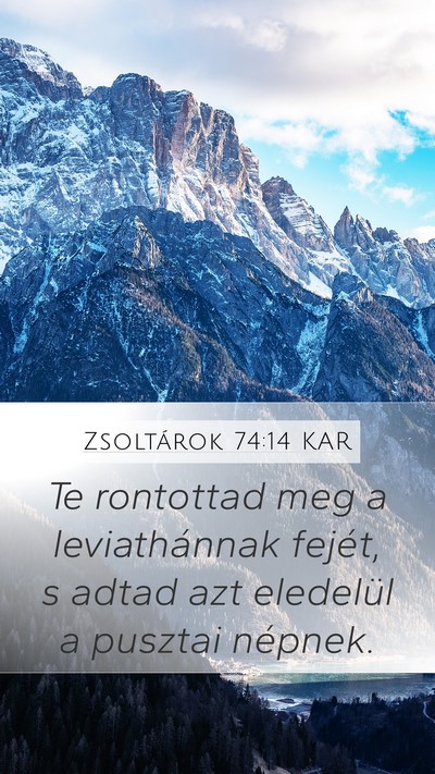 Zsoltárok 74:14 KAR Bible Verse Image