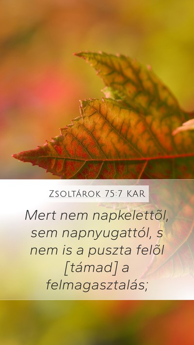 Zsoltárok 75:7 KAR Bible Verse Image