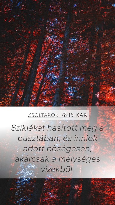 Zsoltárok 78:15 KAR Bible Verse Image