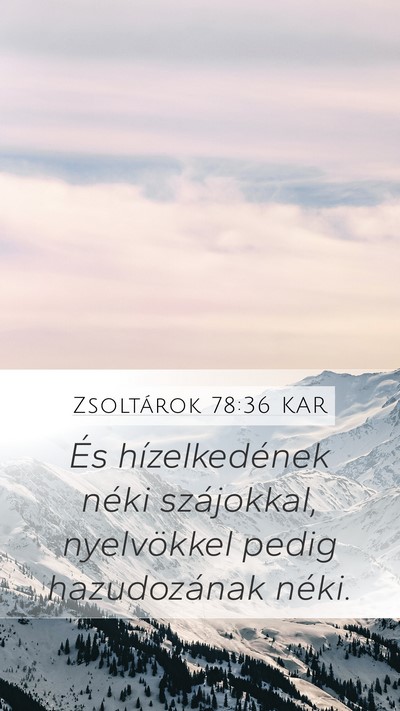 Zsoltárok 78:36 KAR Bible Verse Image
