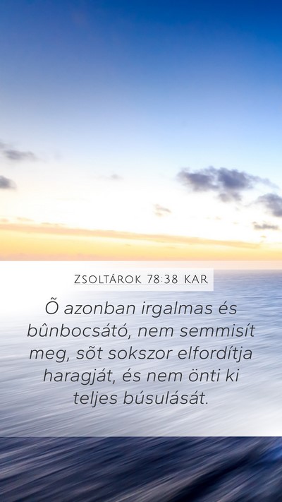 Zsoltárok 78:38 KAR Bible Verse Image