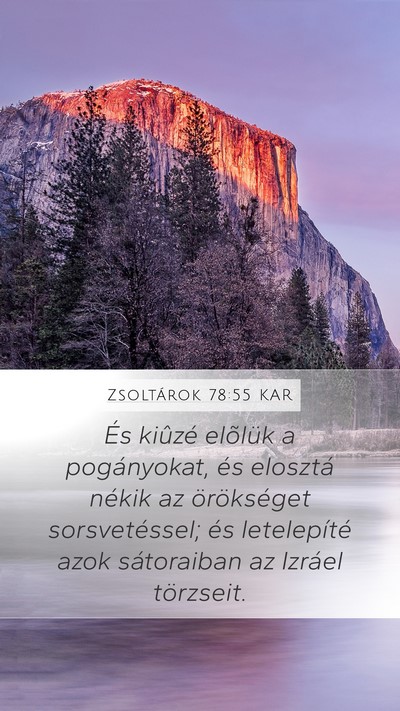 Zsoltárok 78:55 KAR Bible Verse Image
