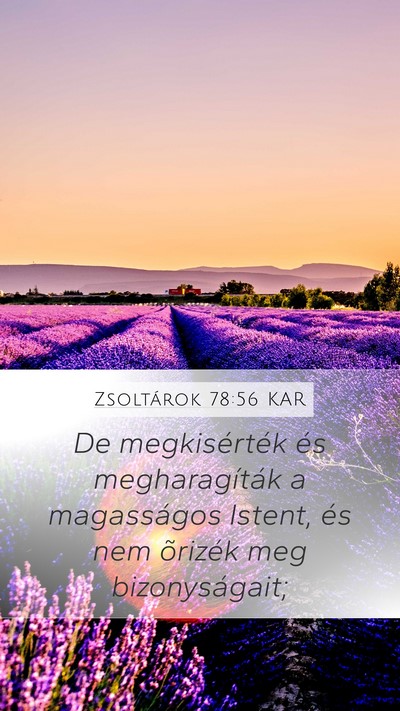 Zsoltárok 78:56 KAR Bible Verse Image