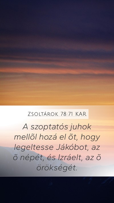 Zsoltárok 78:71 KAR Bible Verse Image