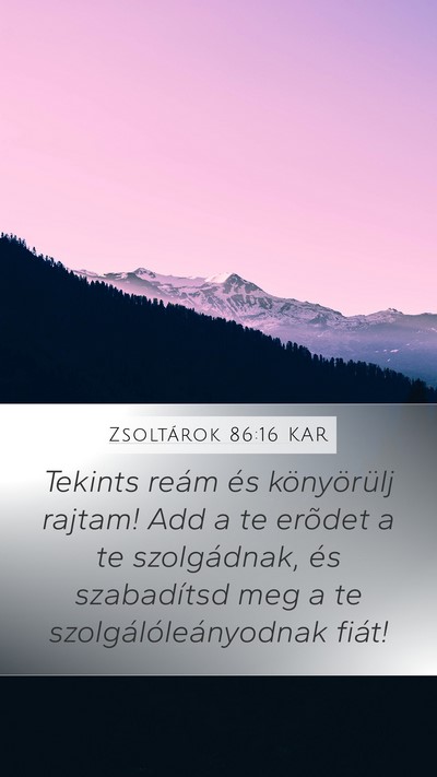 Zsoltárok 86:16 KAR Bible Verse Image