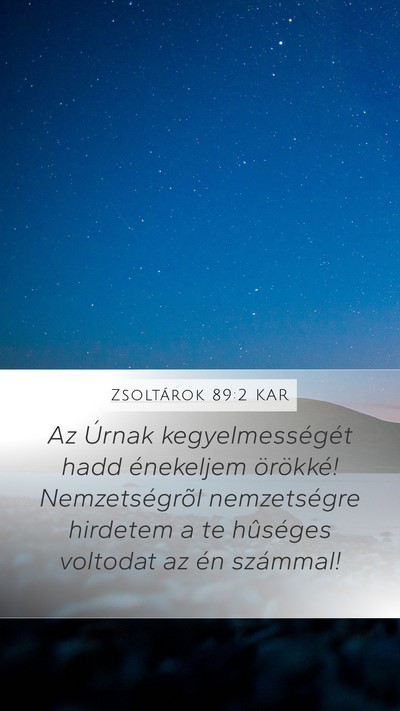 Zsoltárok 89:2 KAR Bible Verse Image