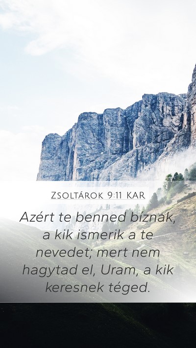 Zsoltárok 9:11 KAR Bible Verse Image