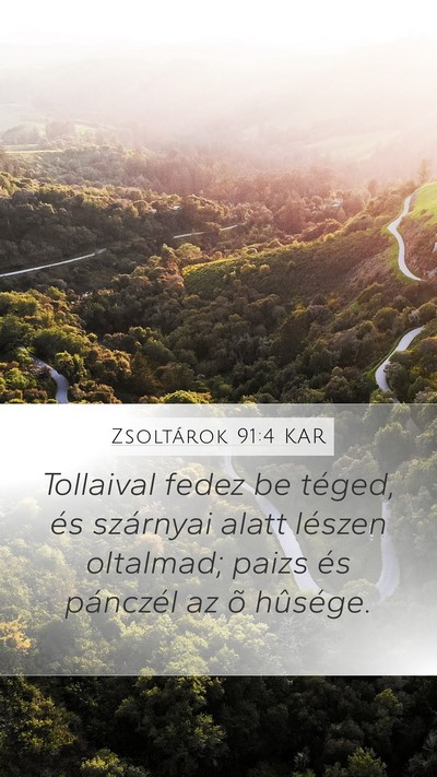 Zsoltárok 91:4 KAR Bible Verse Image