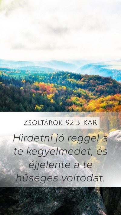 Zsoltárok 92:3 KAR Bible Verse Image