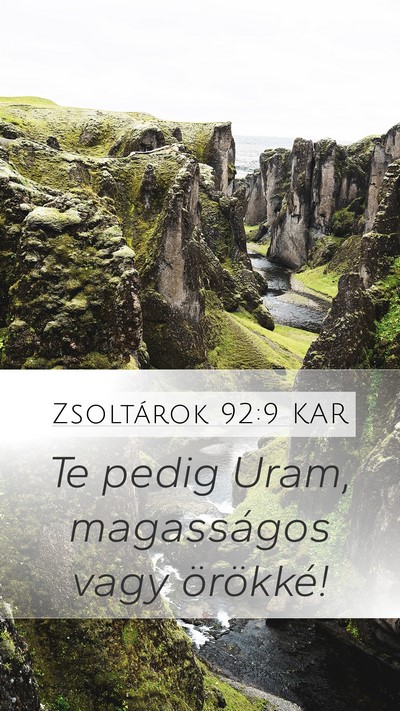 Zsoltárok 92:9 KAR Bible Verse Image