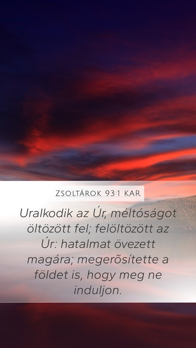 Zsoltárok 93:1 KAR Bible Verse Image