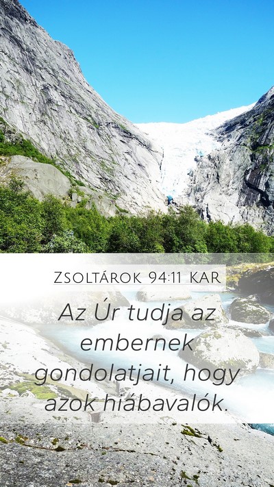 Zsoltárok 94:11 KAR Bible Verse Image