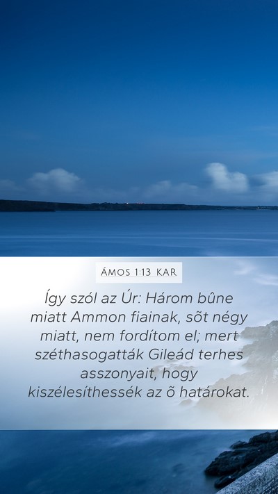 Ámos 1:13 KAR Bible Verse Image