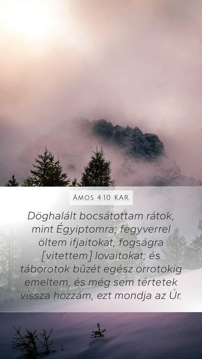Ámos 4:10 KAR Bible Verse Image
