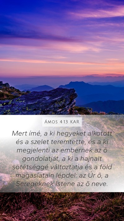 Ámos 4:13 KAR Bible Verse Image