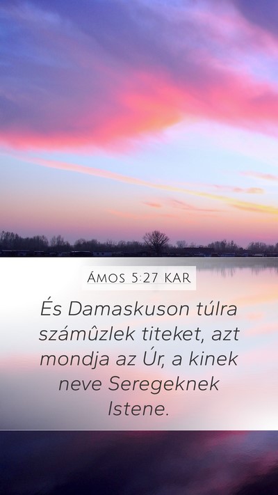 Ámos 5:27 KAR Bible Verse Image