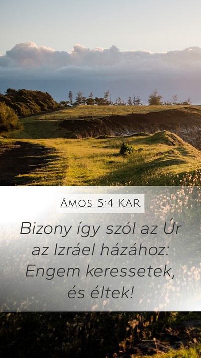 Ámos 5:4 KAR Bible Verse Image