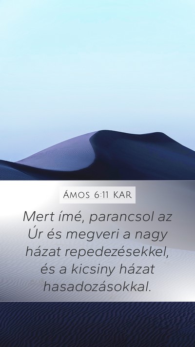 Ámos 6:11 KAR Bible Verse Image