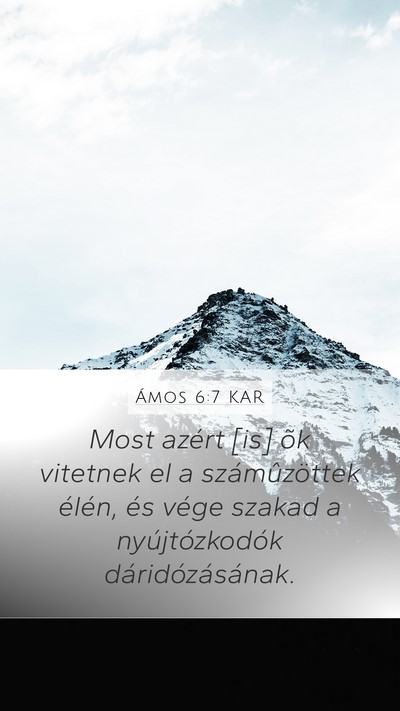 Ámos 6:7 KAR Bible Verse Image