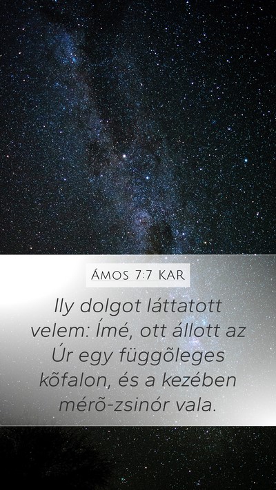 Ámos 7:7 KAR Bible Verse Image