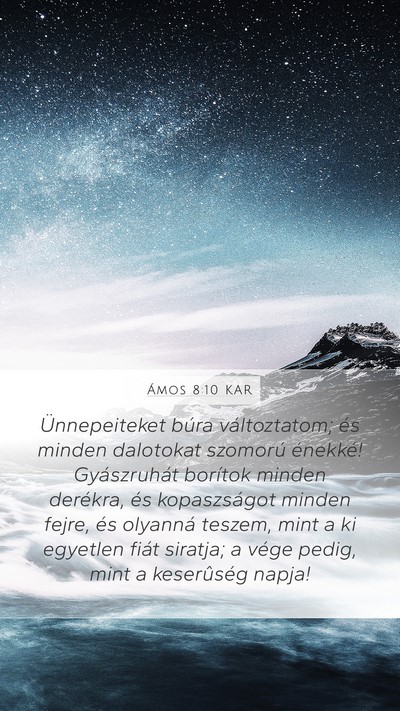 Ámos 8:10 KAR Bible Verse Image