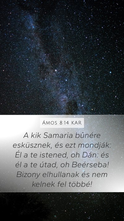 Ámos 8:14 KAR Bible Verse Image