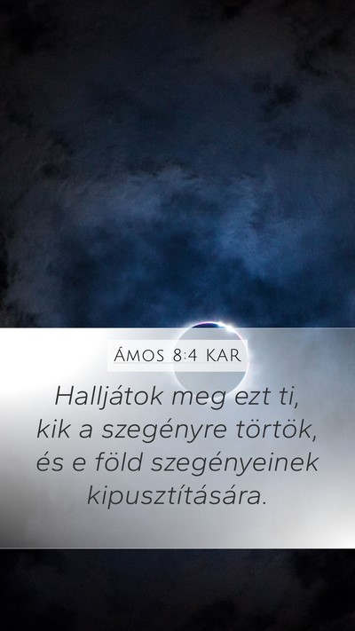 Ámos 8:4 KAR Bible Verse Image