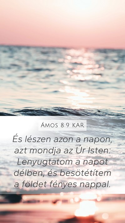 Ámos 8:9 KAR Bible Verse Image