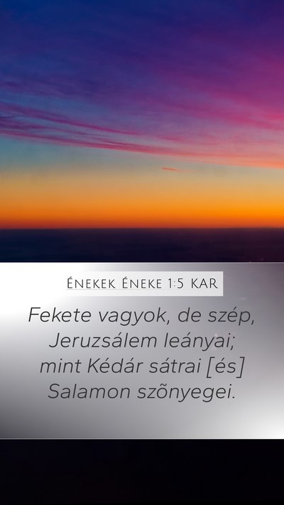 Énekek Éneke 1:5 KAR Bible Verse Image