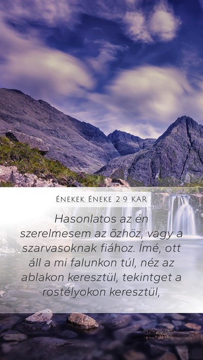 Énekek Éneke 2:9 KAR Bible Verse Image