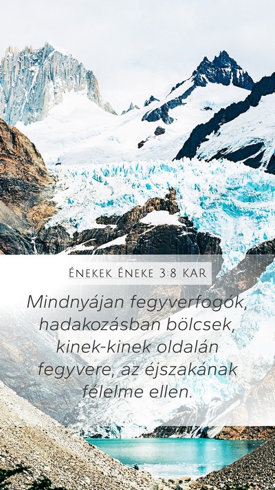 Énekek Éneke 3:8 KAR Mobile Phone Wallpaper - Mindnyájan fegyverfogók, hadakozásban - Mobile Bible Verse Wallpaper