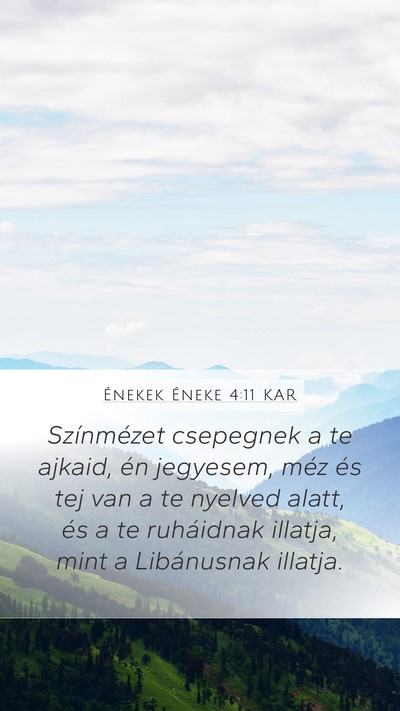 Énekek Éneke 4:11 KAR Bible Verse Image