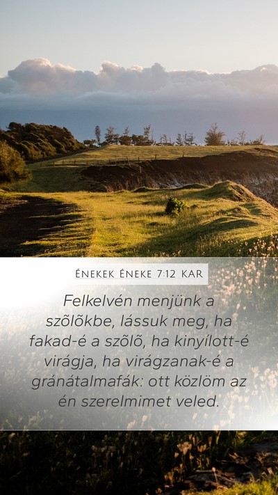 Énekek Éneke 7:12 KAR Bible Verse Image