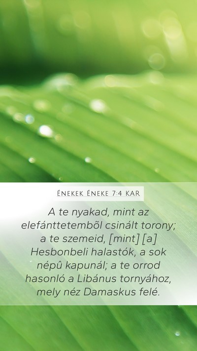 Énekek Éneke 7:4 KAR Bible Verse Image
