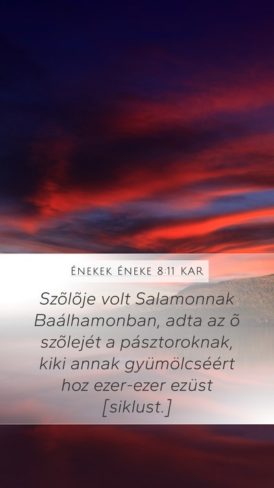 Énekek Éneke 8:11 KAR Bible Verse Image