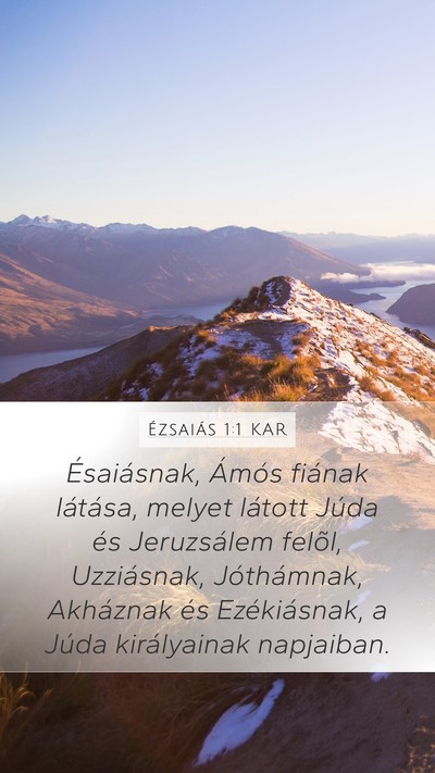 Ézsaiás 1:1 KAR Bible Verse Image
