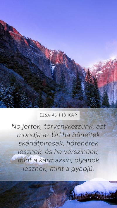 Ézsaiás 1:18 KAR Bible Verse Image