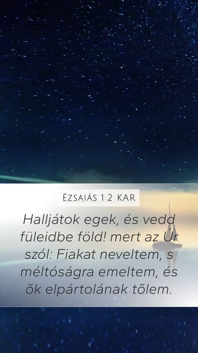 Ézsaiás 1:2 KAR Bible Verse Image