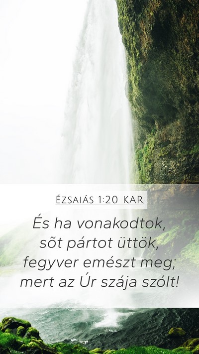 Ézsaiás 1:20 KAR Bible Verse Image