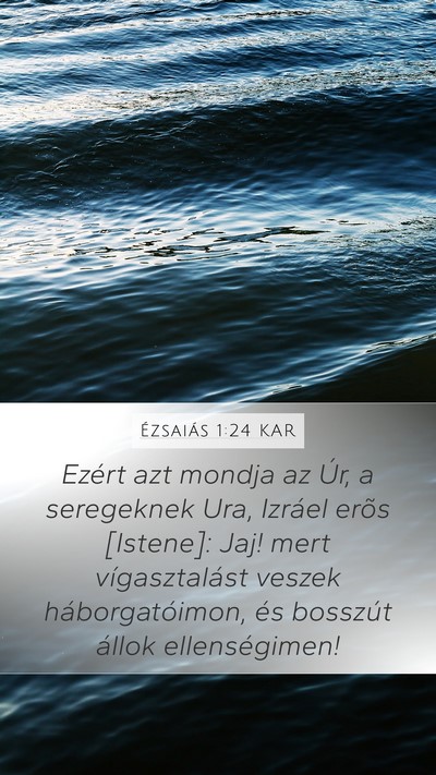 Ézsaiás 1:24 KAR Bible Verse Image