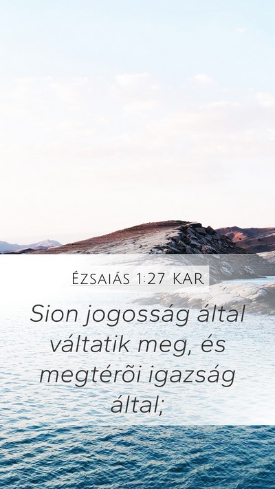 Ézsaiás 1:27 KAR Bible Verse Image