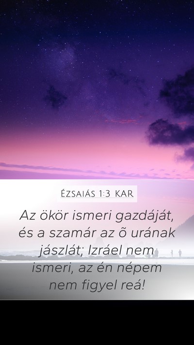 Ézsaiás 1:3 KAR Bible Verse Image