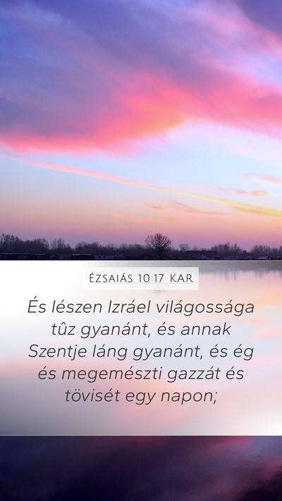 Ézsaiás 10:17 KAR Bible Verse Image