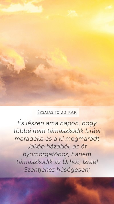 Ézsaiás 10:20 KAR Bible Verse Image