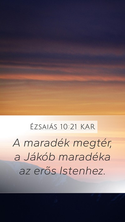 Ézsaiás 10:21 KAR Bible Verse Image