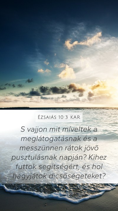 Ézsaiás 10:3 KAR Bible Verse Image
