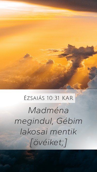 Ézsaiás 10:31 KAR Bible Verse Image