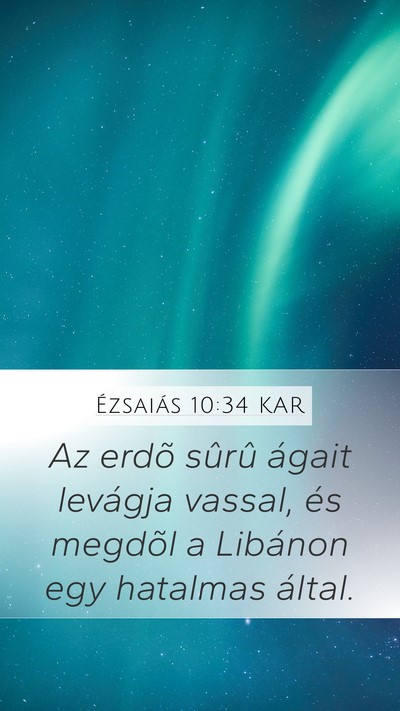 Ézsaiás 10:34 KAR Bible Verse Image