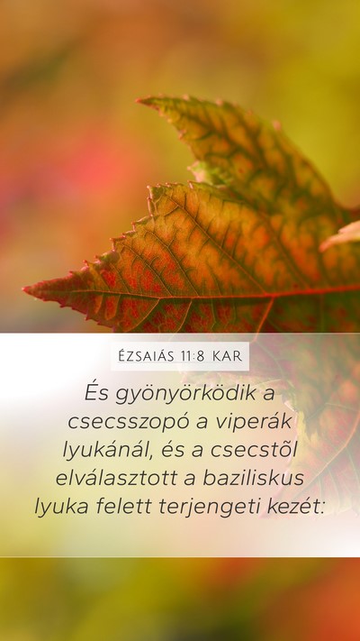 Ézsaiás 11:8 KAR Mobile Phone Wallpaper - És gyönyörködik a csecsszopó a viperák - Mobile Bible Verse Wallpaper
