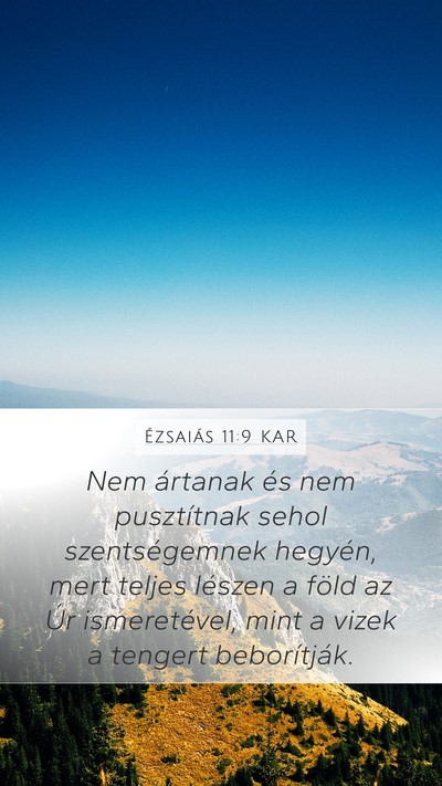 Ézsaiás 11:9 KAR Bible Verse Image